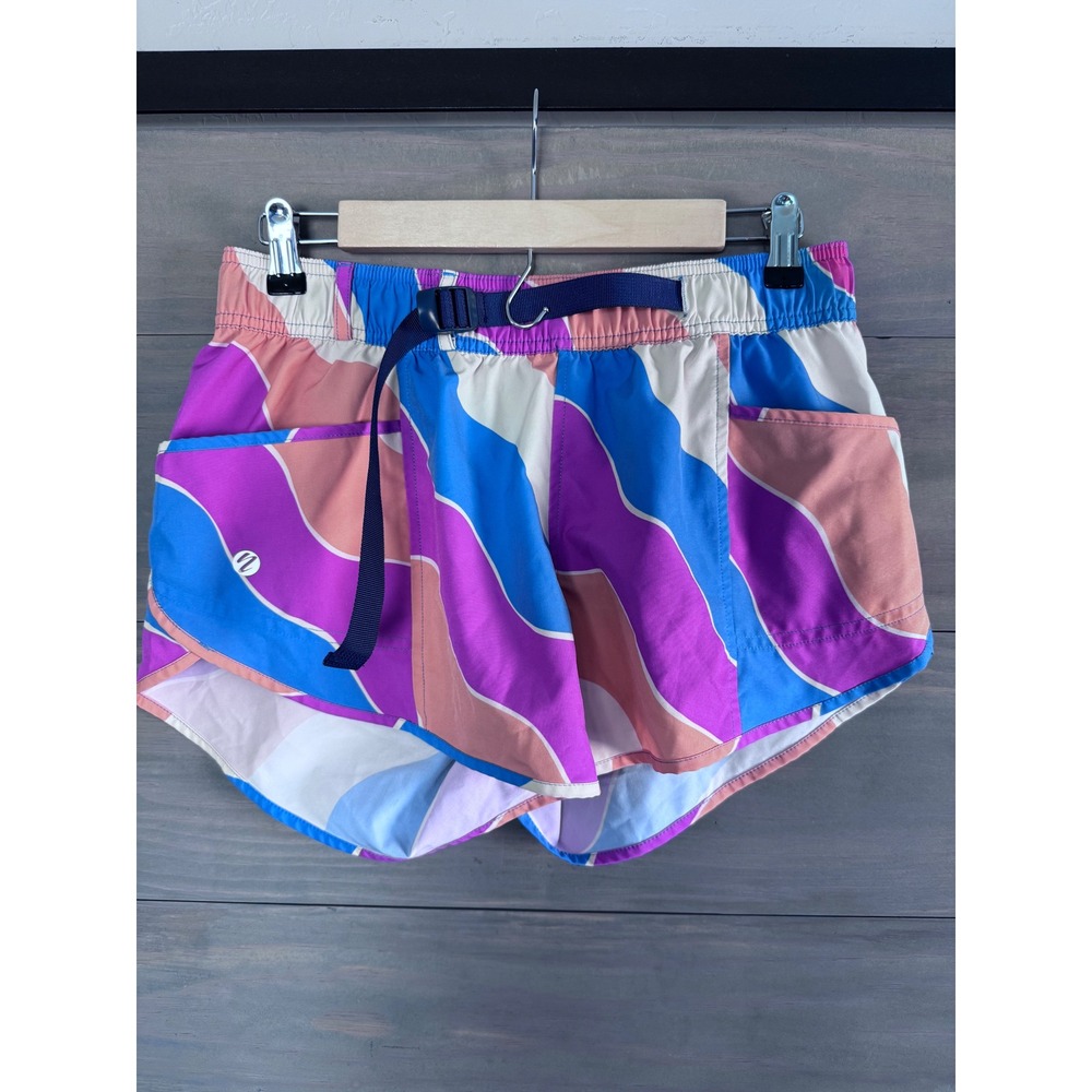 Nani Active Sunrise Mini‎ Hybrid Shorts Womens Small Multicolor Belted Athletic